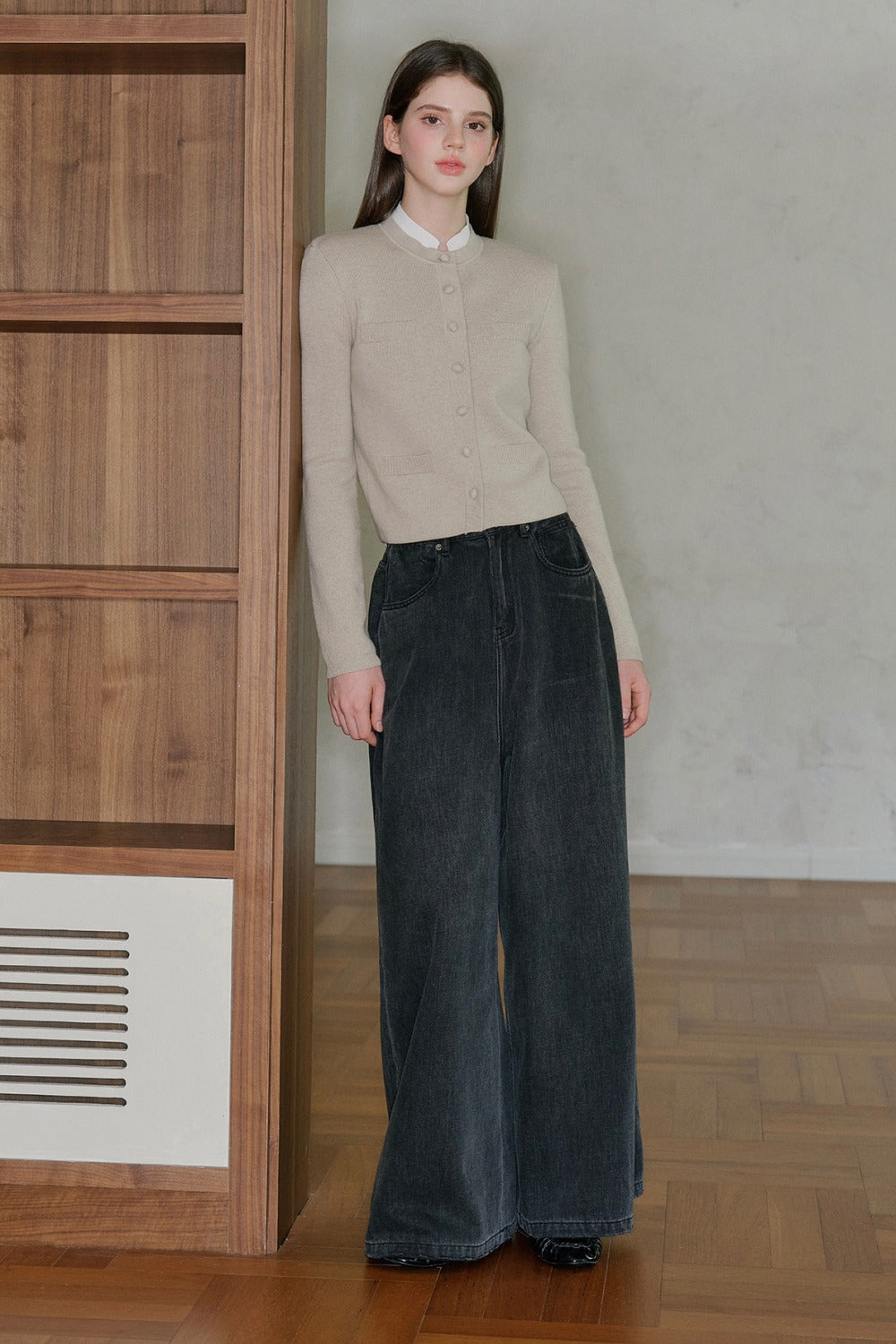 Pantaloni in denim a vita bassa