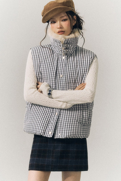 Stand Collar Padded Vest