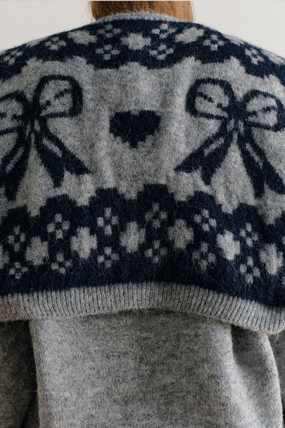 Fair Isle Pullover Sweater and A-Line Skirt Set