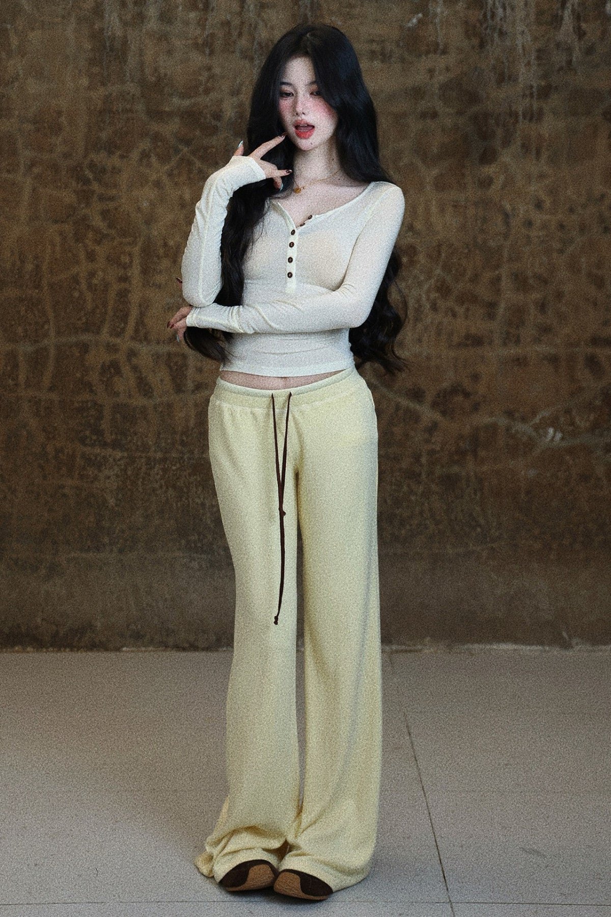 Solid Color Straight Sweatpants
