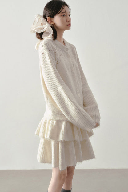 Reversible Knit Sweater and Skirt Set