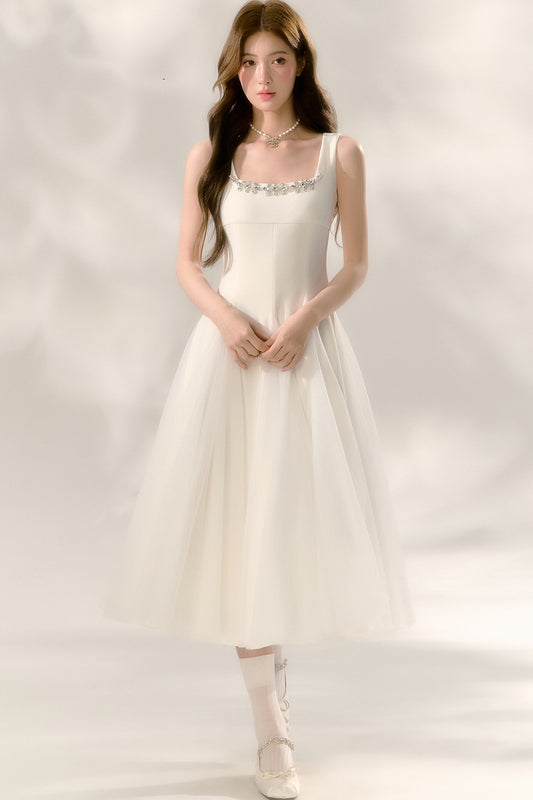 Moonlight Bowknot Gauze Dress