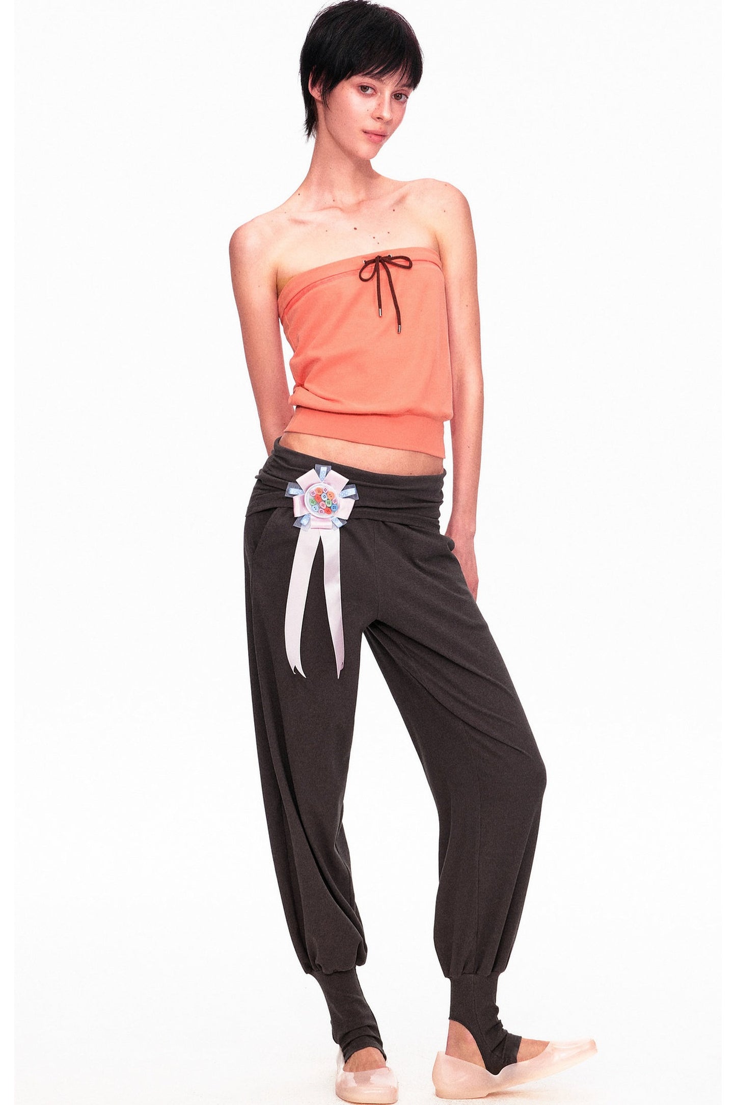 Long-Staple Cotton Knit Stirrup Pants