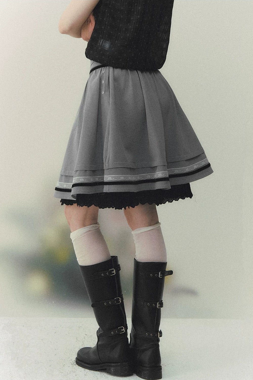 Bow Lace A-Line Skirt