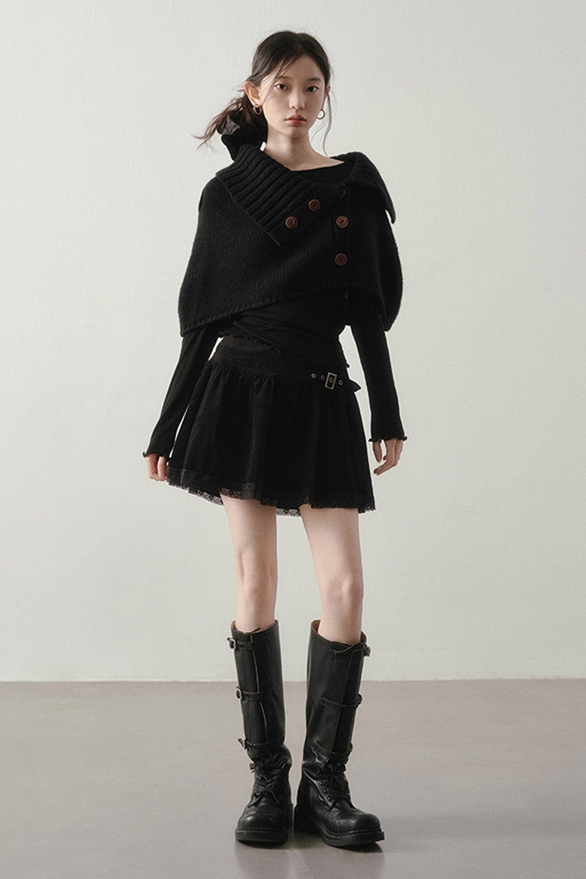 Lace Spliced Skirt