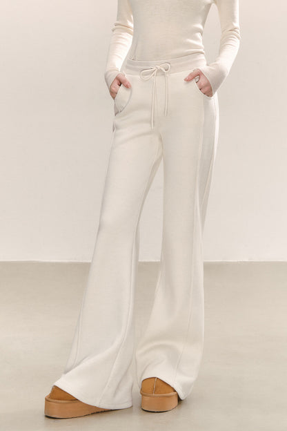 High-Waisted Thickened Knitted Pants