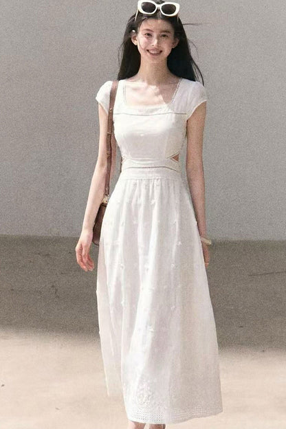 Embroidered Jacquard Lace Dress