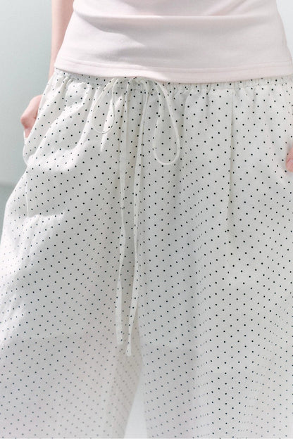Linen Polka Dot Pants