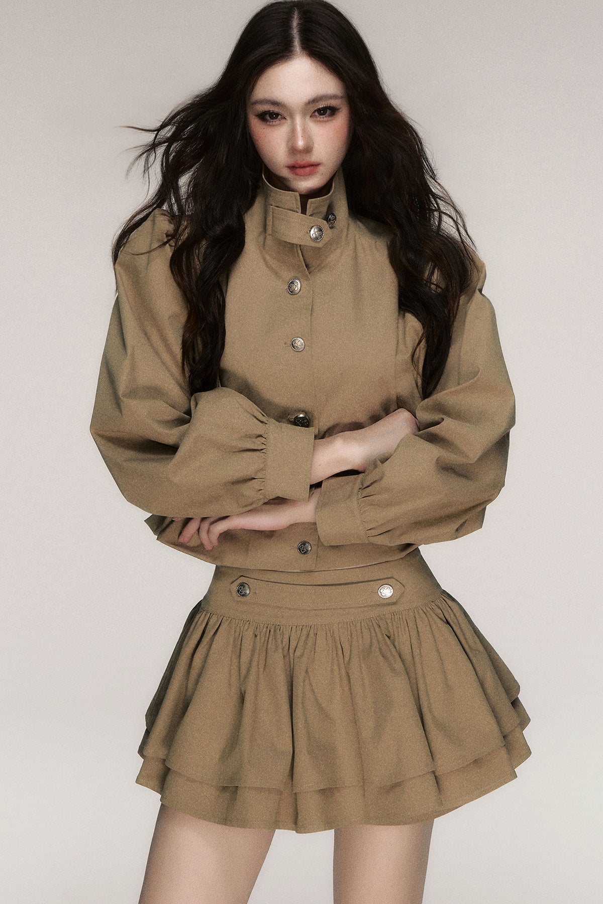 French Napoleon Style Short Jacket and Skirt Set-Up
