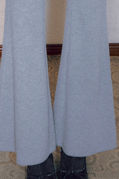 Low-Waist Elastic Lace Flared Pants