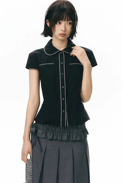 Conjunto de falda plisada desmontable de largo medio