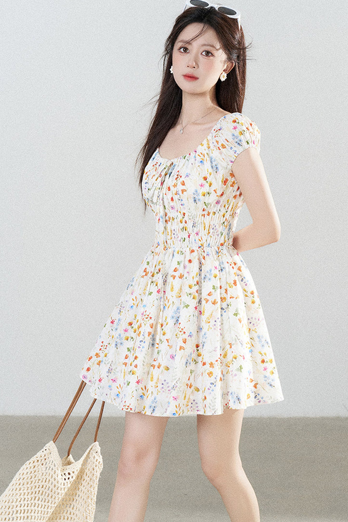 Floral Print A-Line Dress