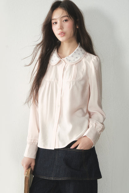 Lyocell Doll Collar Blouse
