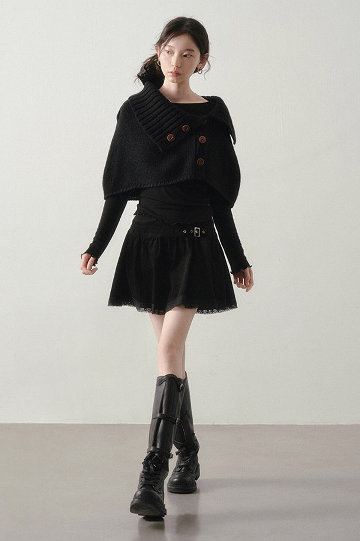 Lace Spliced Skirt