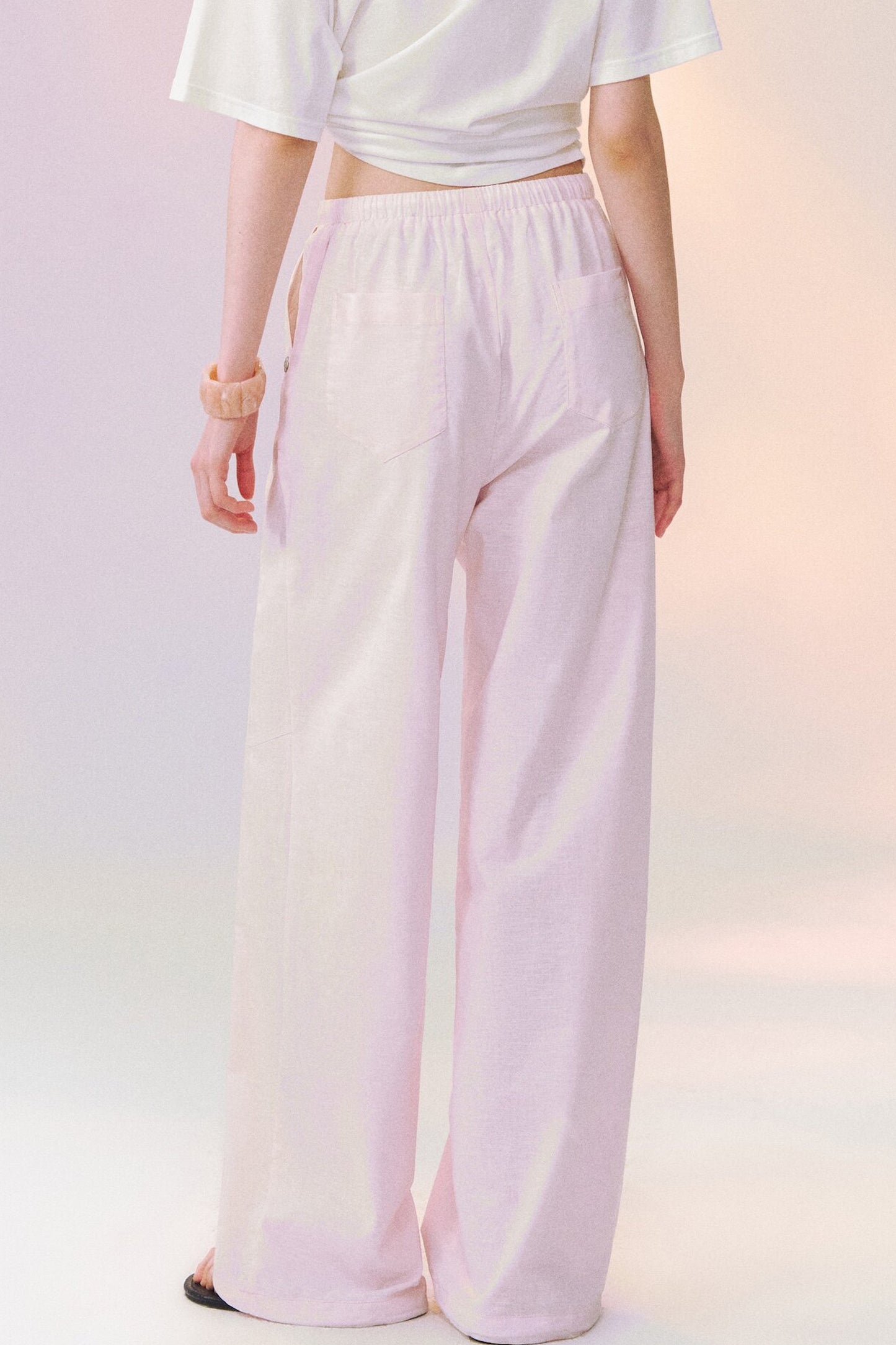 Macaron Color Wide Leg Pants