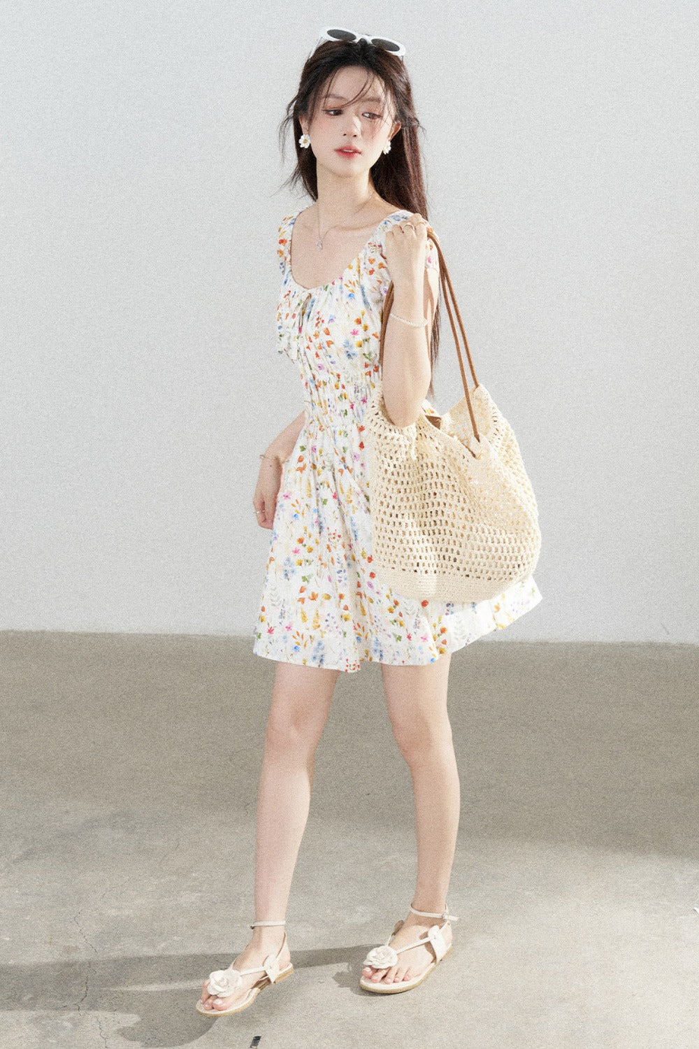 Floral Print A-Line Dress
