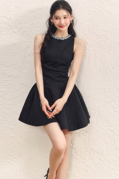 Sequined Jacket and Little Black Dress Set