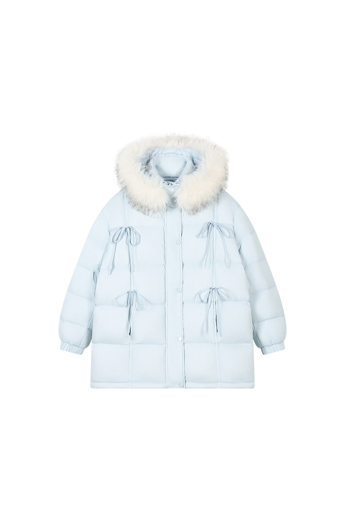 Snow Bow Fur Collar Down Jacket