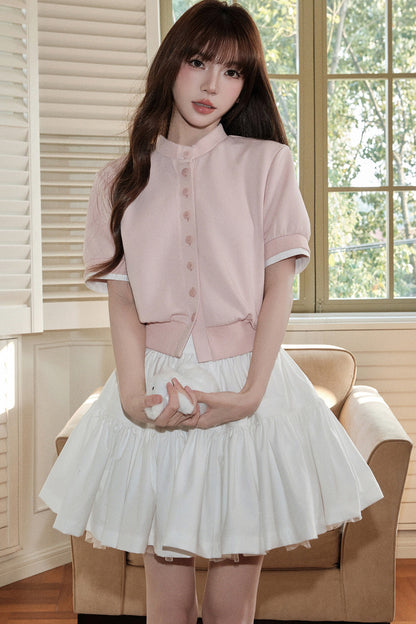 Ballet Style Double-Layer Mesh A-Line Cake Skirt