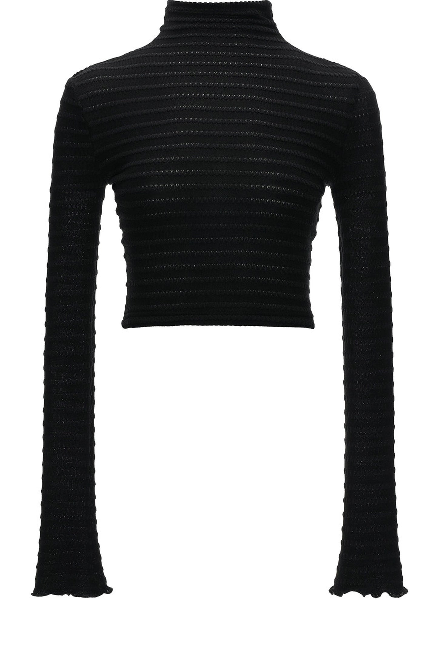 Stretch Ribbed Turtleneck Top