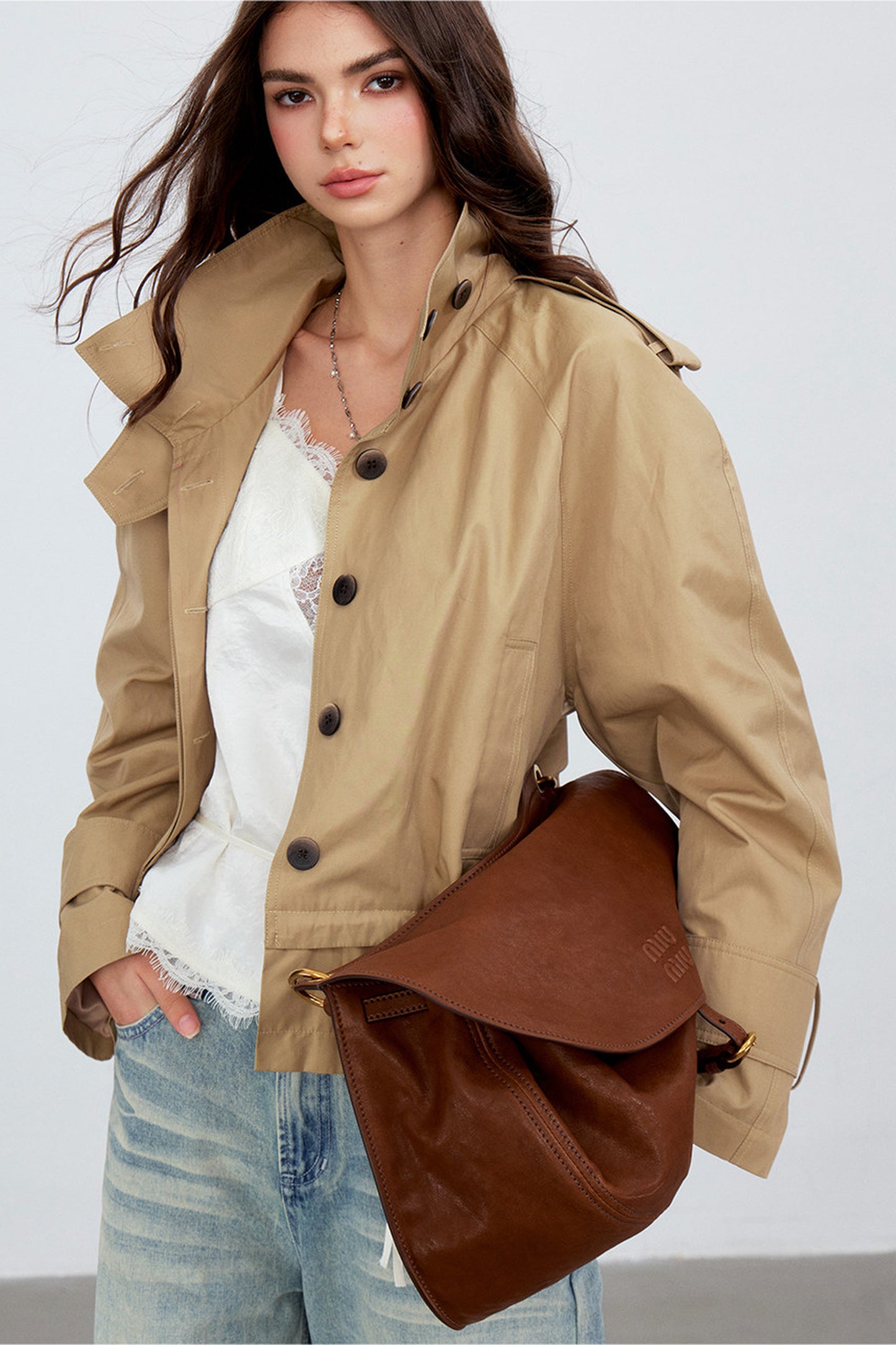 Modern Stand Collar Windbreaker Jacket