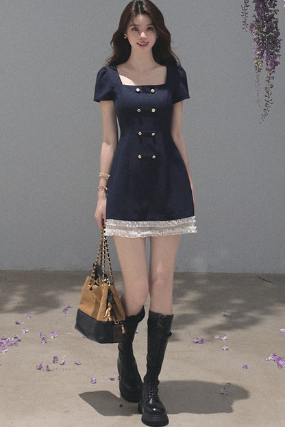 Layered Waves Lace Dress