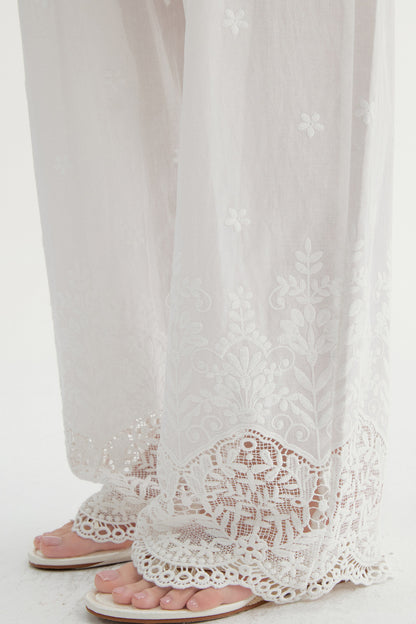 Lace Camisole and Wide-Leg Pants Set-Up