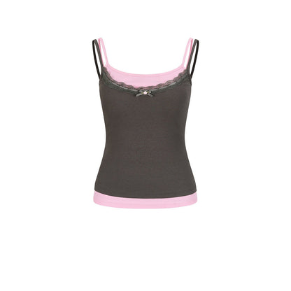 Contrasting Stitch Lyocell Camisole