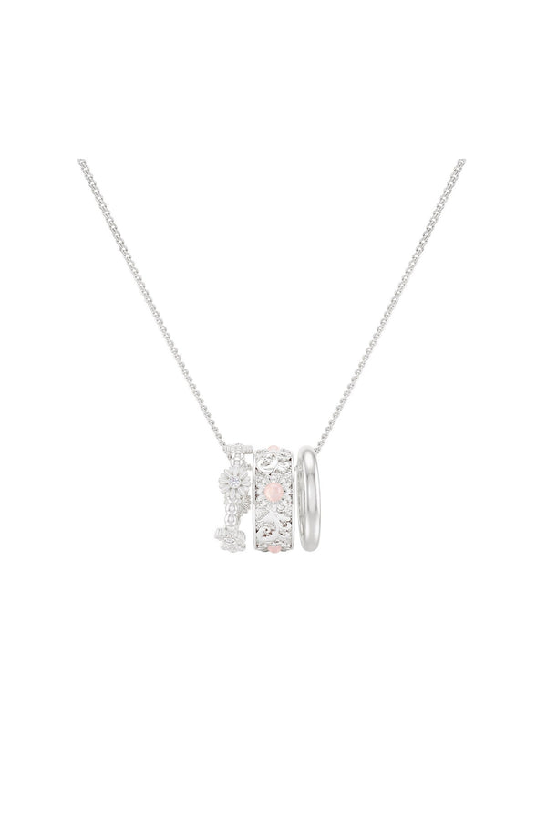 Three-Ring Daisy Long Clavicle Chain