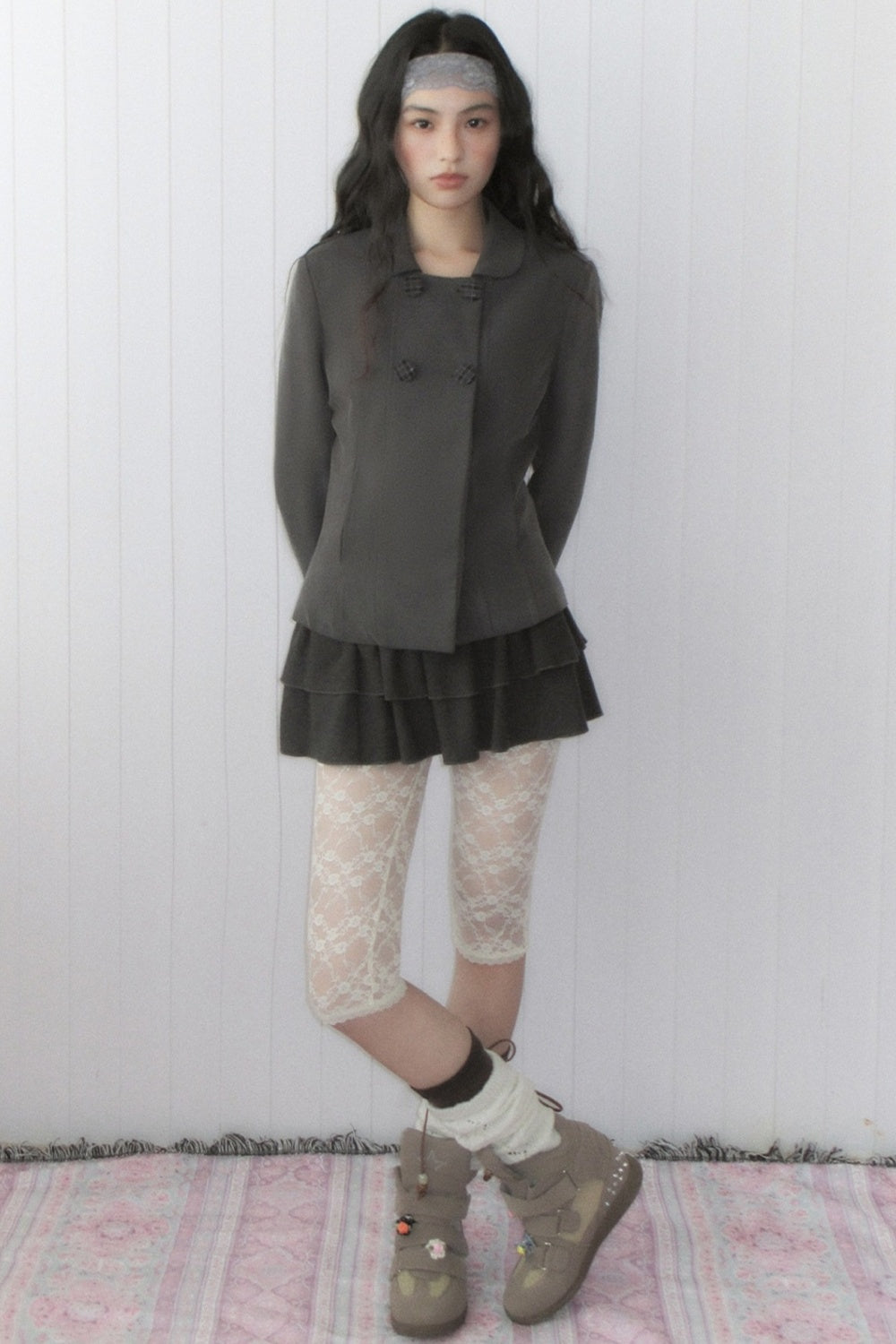 High-Waisted Double Layered Ruffle Cake Skirt