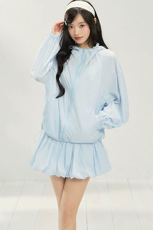 UPF50 Pleated Two-Piece Skirt Set-Up