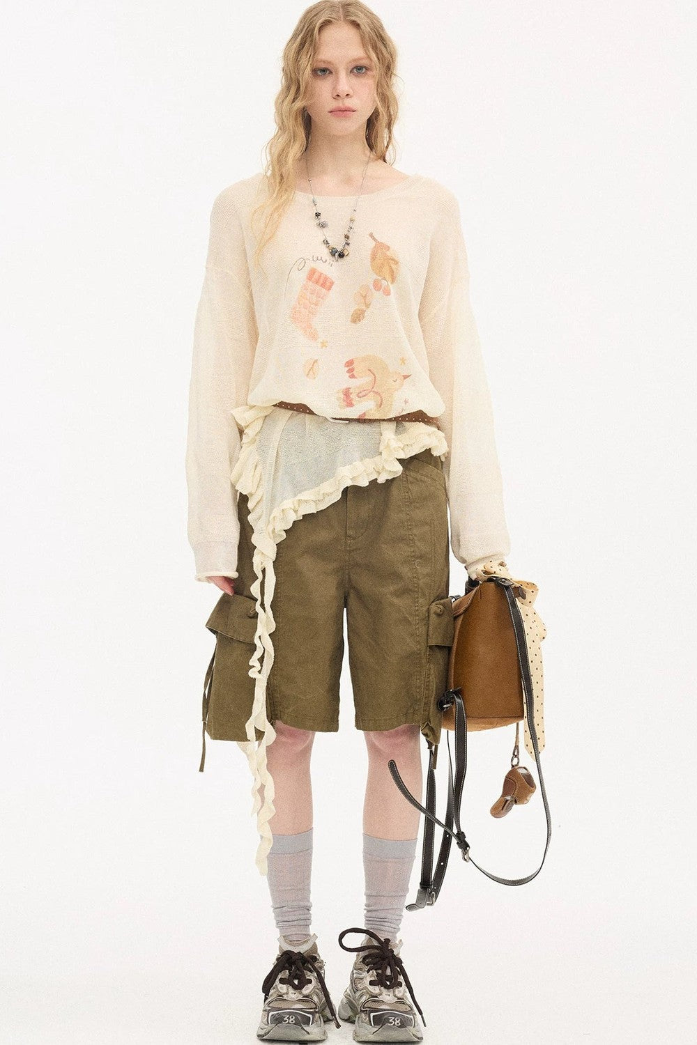 Khaki Washed Pocket Shorts