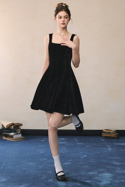 Black Suspender Dress With Jacket Set-Up