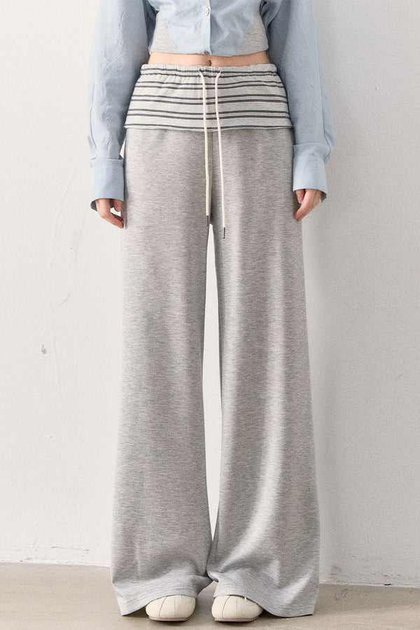 Relaxed Knit Wide Leg Pants and Shirt Set
