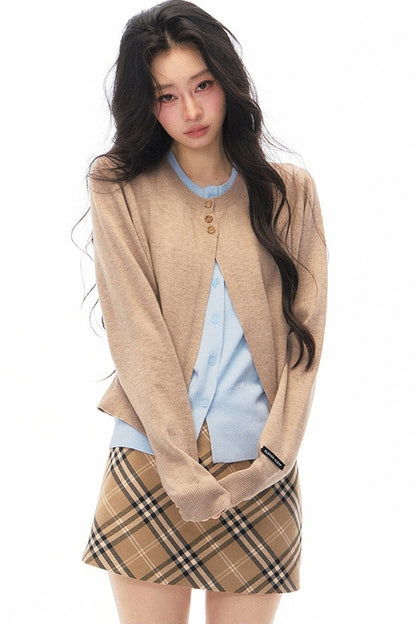 Knit Two-Piece Cardigan Jacket Set-Up