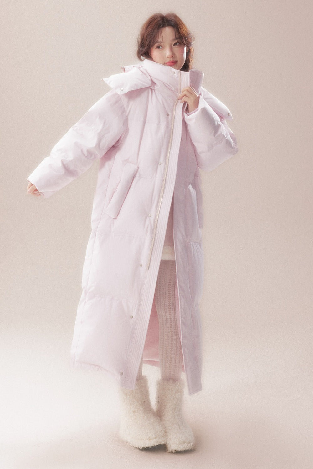 Long 90 White Goose Down Coat