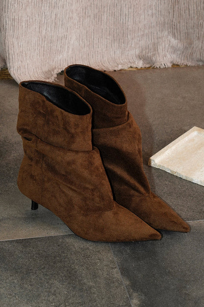 Suede Stiletto Heel Ankle Boots