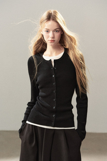 Layered-Look Knit Top Set