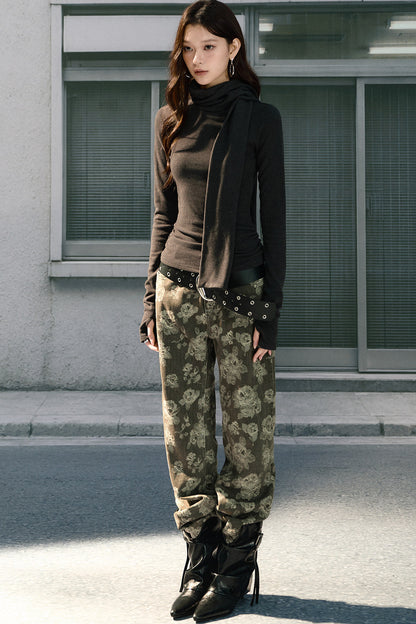 Dryross Scarf Collar Knit Top