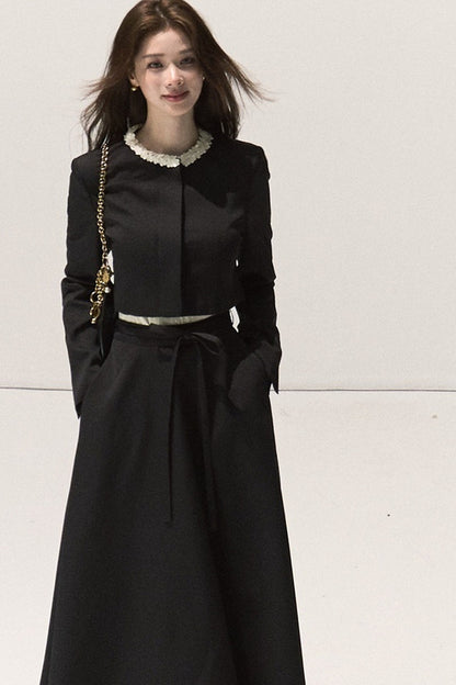Ensemble veste courte et jupe trapèze