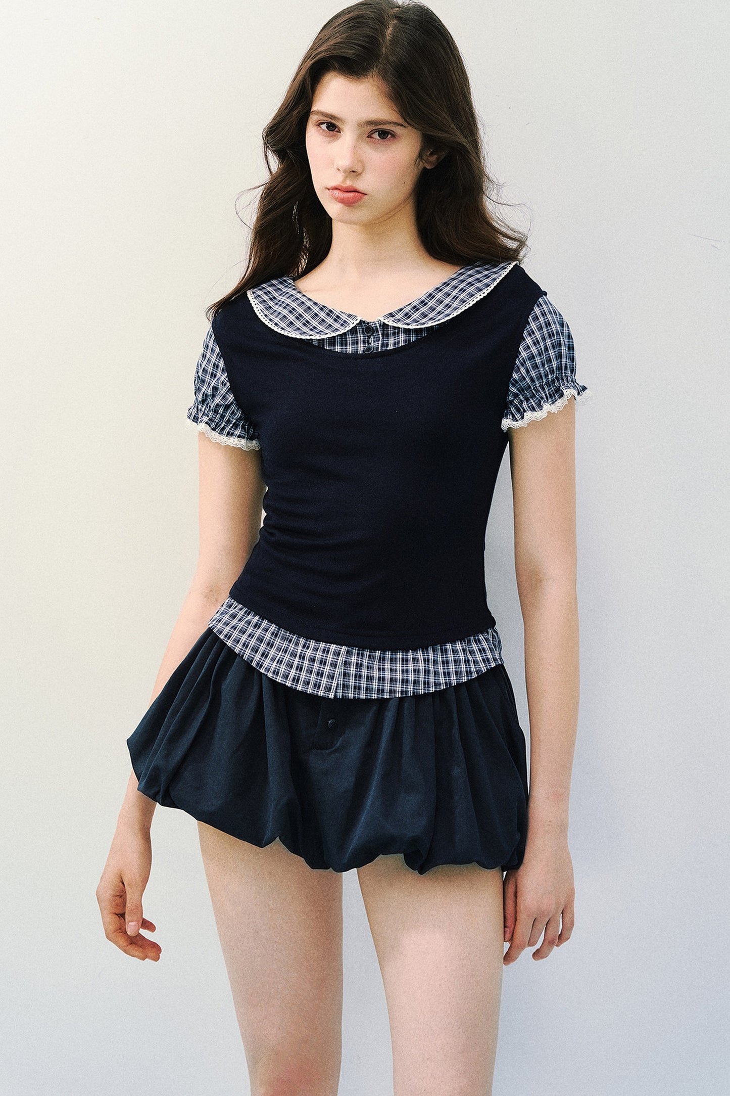 Tencel Wool Two-Piece Blouse