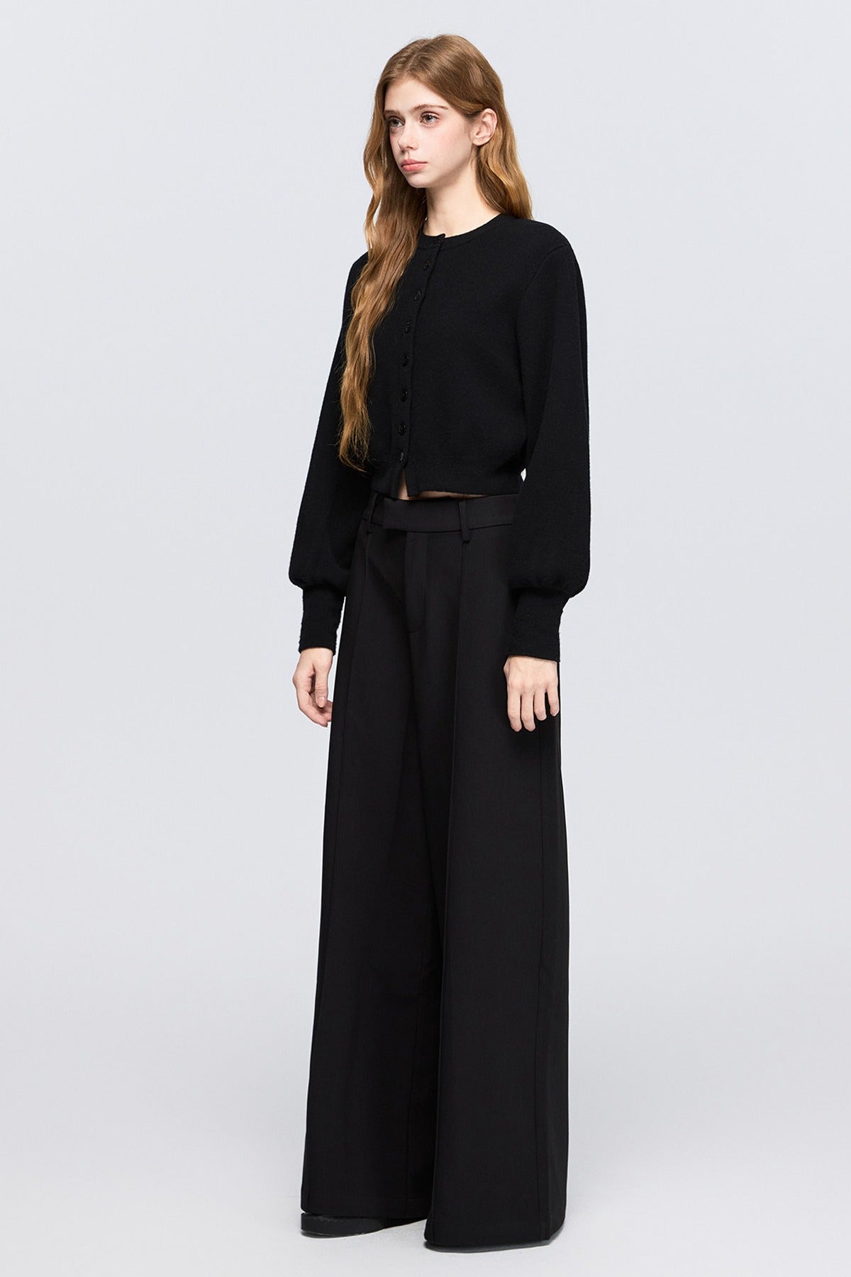 Pure Wool Round Neck Cardigan