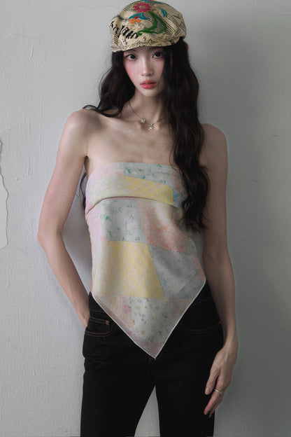 Macaron gestepptes Tube-Top
