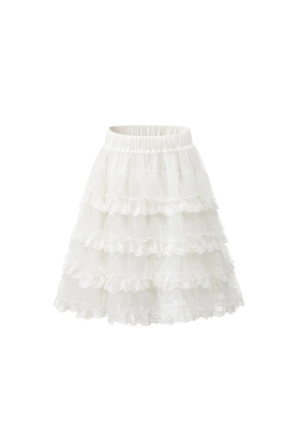 Layered Lace Cake Skirt