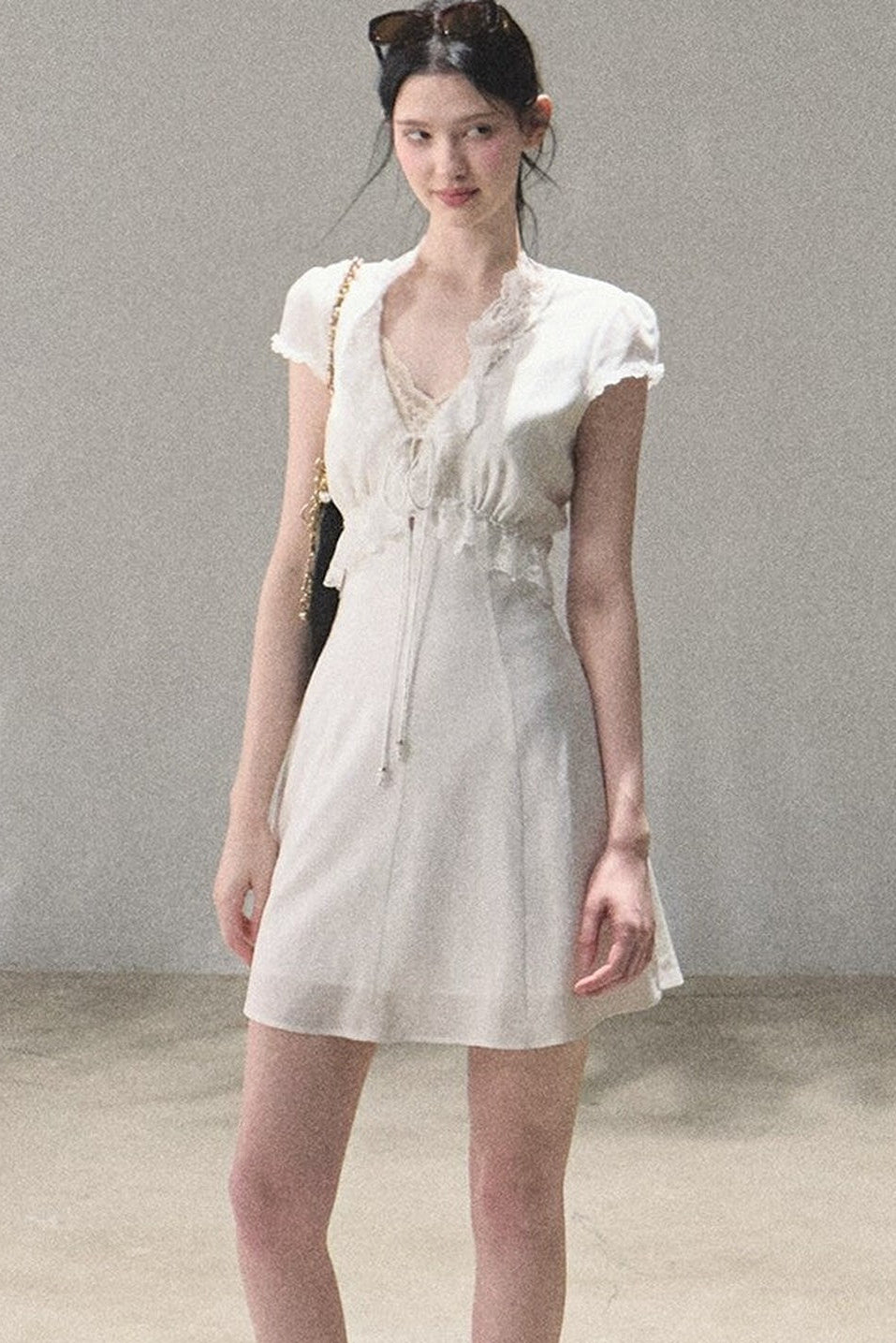 Lyocell Linen Lace Dress Set