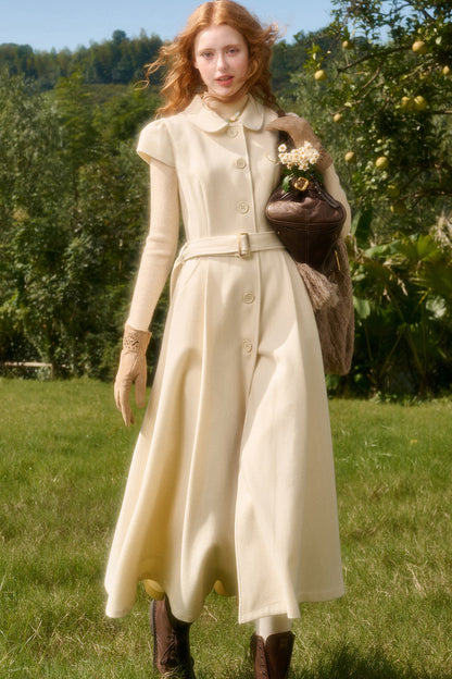 Retro Wool Doll Collar Dress