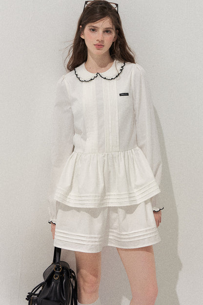 Tuck Pleated Cake Dress