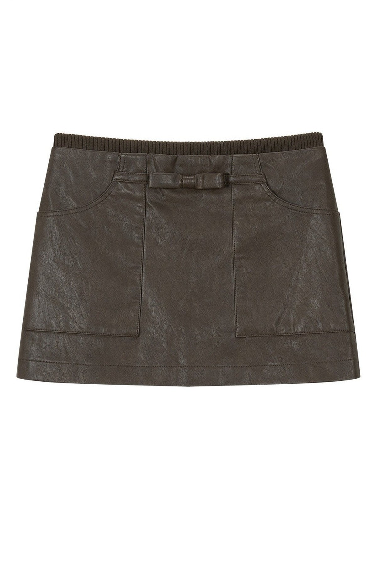 Pleated Side Button Knit Top and Skirt Set-Up