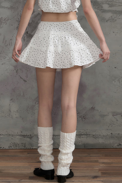 Star Print A-Line Skirt