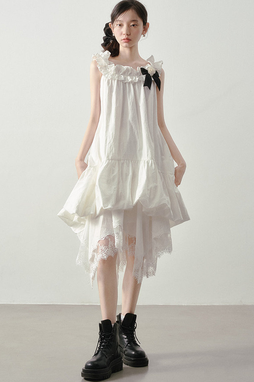 Moonlight Lace Asymmetrical Skirt
